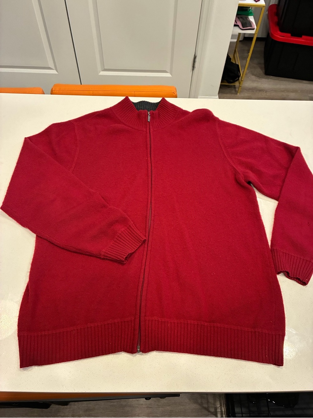 L.L.Bean 100% Cashmere Full-Zip Sweater - Size Large